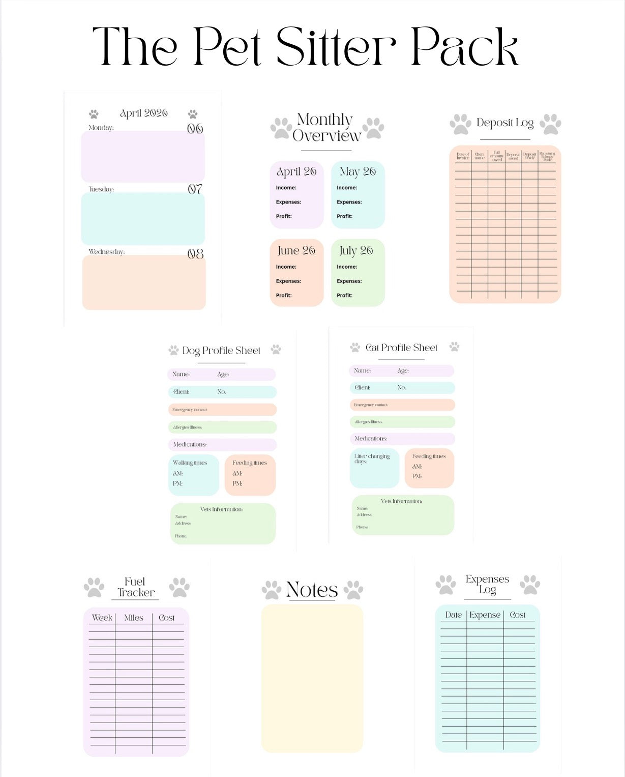 The Paw Prints Planner