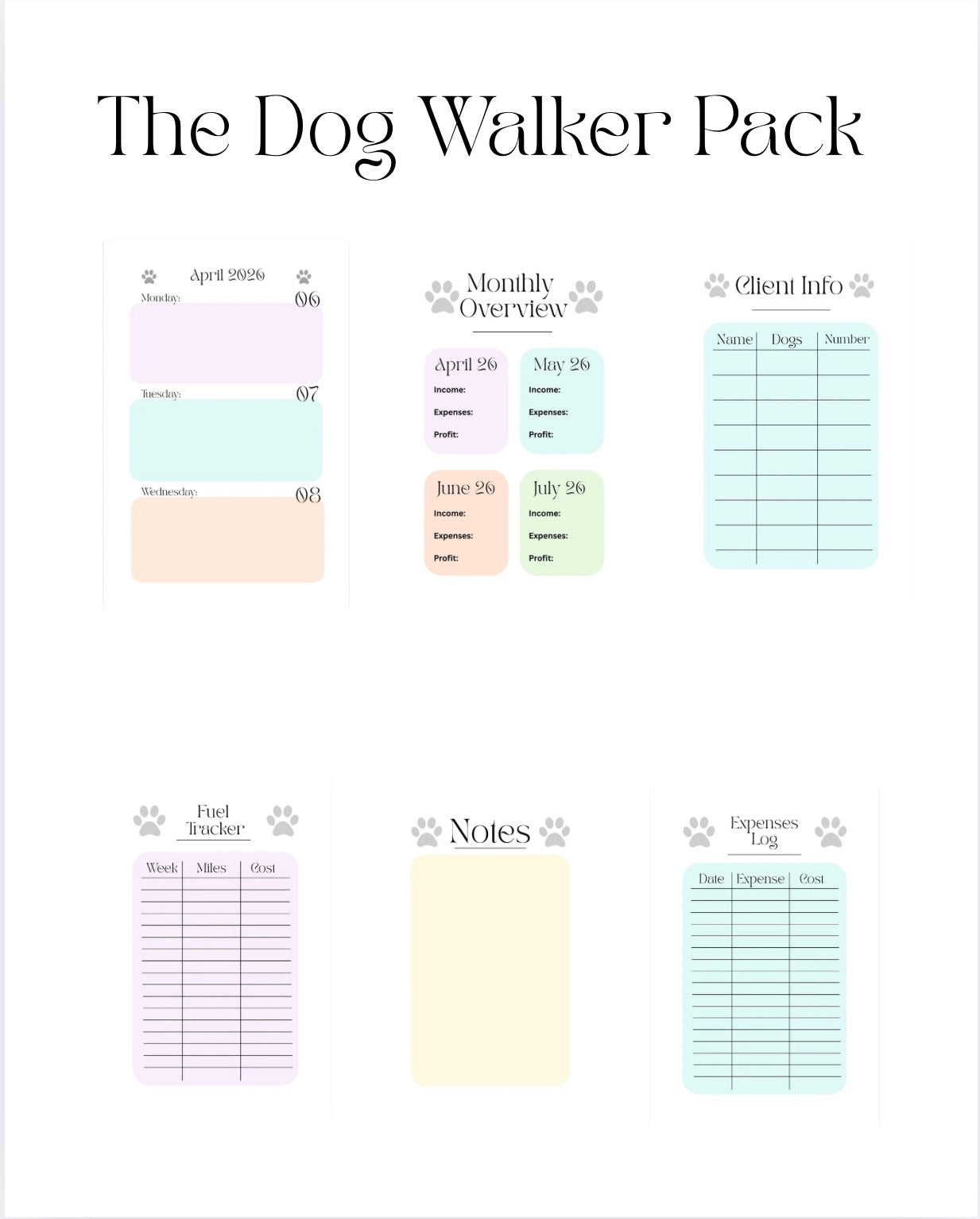The Paw Prints Planner