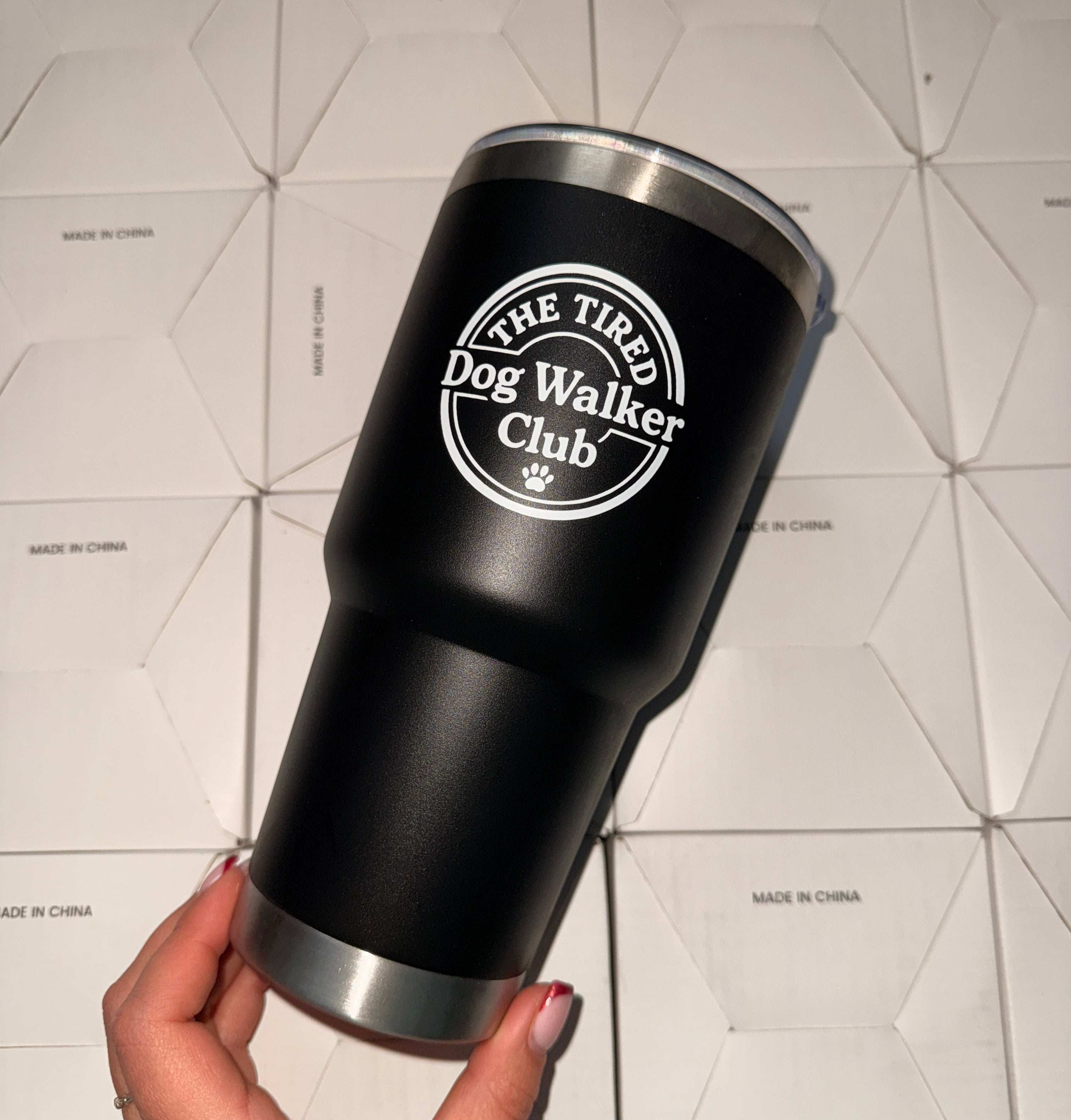 The Tired Dog Walker 30oz Tumbler