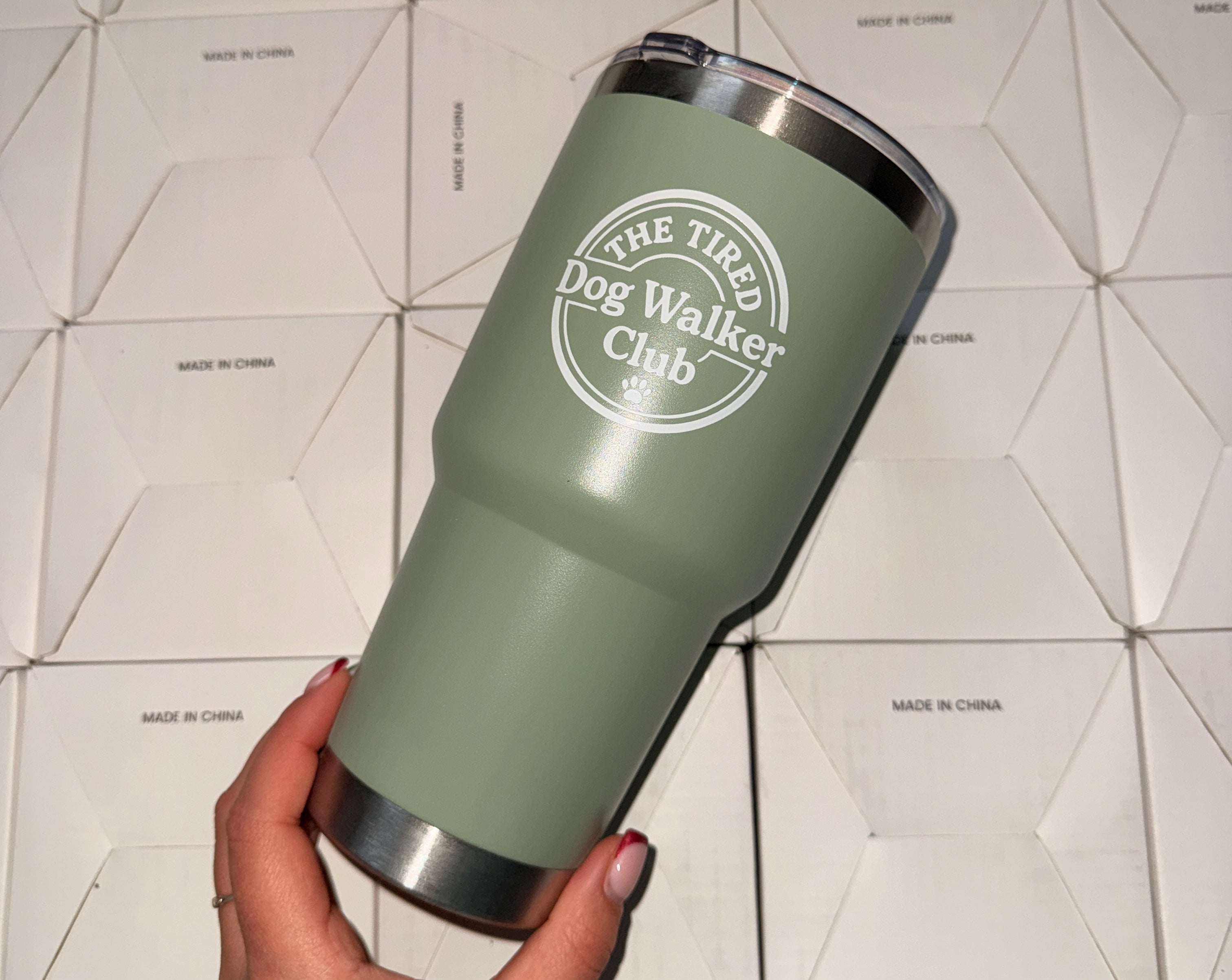 The Tired Dog Walker 30oz Tumbler